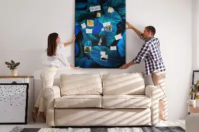 Tableau affichage liège Feuilles tropicales