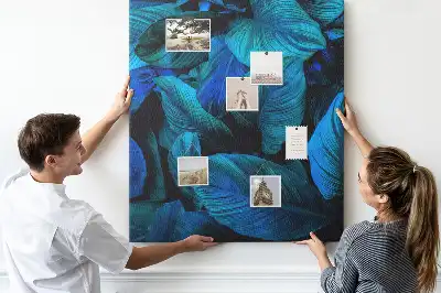 Tableau affichage liège Feuilles tropicales