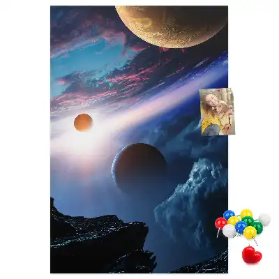 Image tableau en liège Univers galaxie