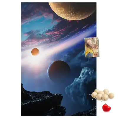 Image tableau en liège Univers galaxie