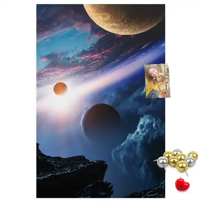 Image tableau en liège Univers galaxie