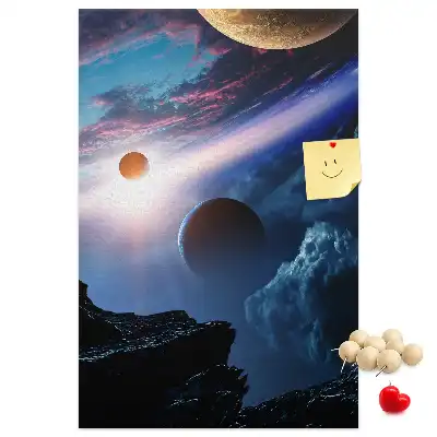 Image tableau en liège Univers galaxie