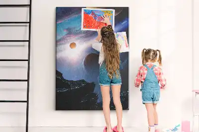 Image tableau en liège Univers galaxie