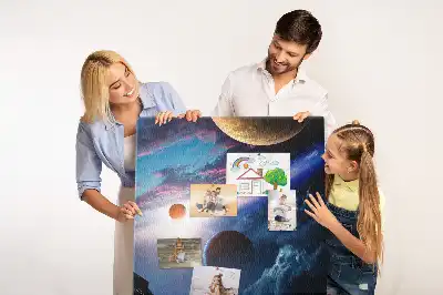 Image tableau en liège Univers galaxie