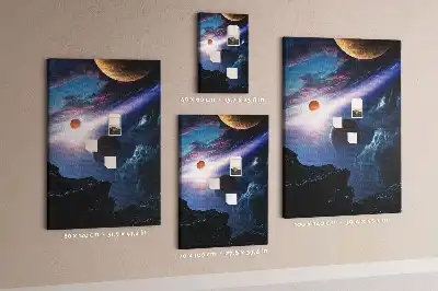 Image tableau en liège Univers galaxie