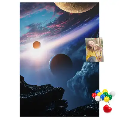 Image tableau en liège Univers galaxie
