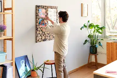 Tableau de liège décoratif Morceaux de réseaux de troncs