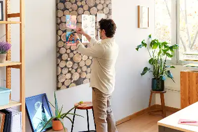 Tableau de liège décoratif Morceaux de réseaux de troncs