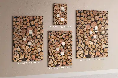 Tableau de liège décoratif Morceaux de réseaux de troncs