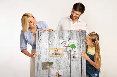 Tableau affichage liège Planches peintes
