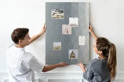 Tableau affichage liège Vagues grises abstraites
