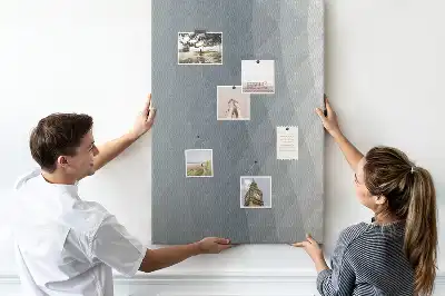 Tableau affichage liège Vagues grises abstraites