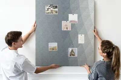 Tableau affichage liège Vagues grises abstraites