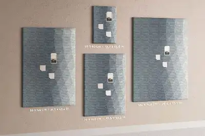 Tableau affichage liège Vagues grises abstraites
