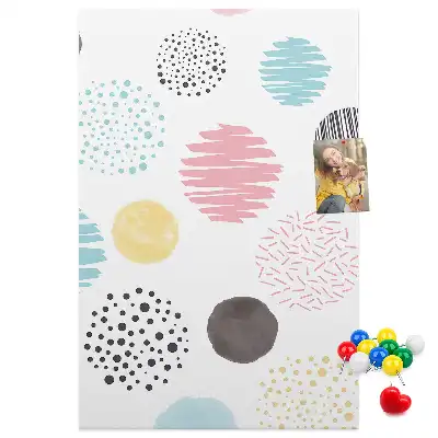 Image tableau en liège Cercles colorés