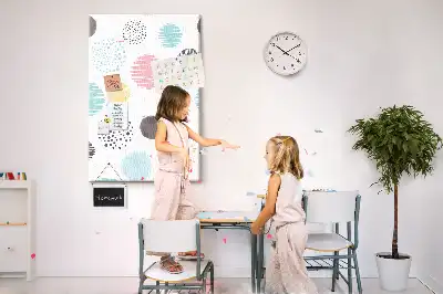 Image tableau en liège Cercles colorés