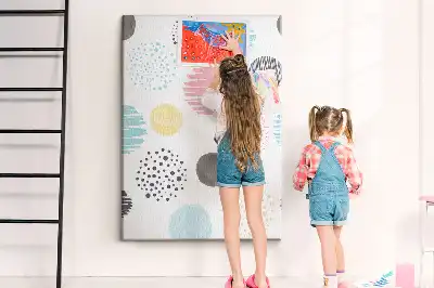 Image tableau en liège Cercles colorés