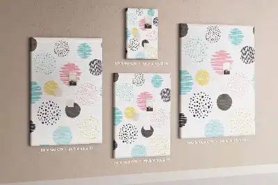Image tableau en liège Cercles colorés
