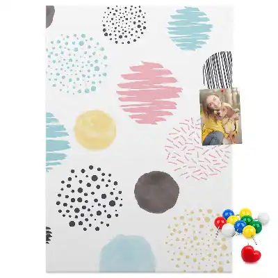 Image tableau en liège Cercles colorés