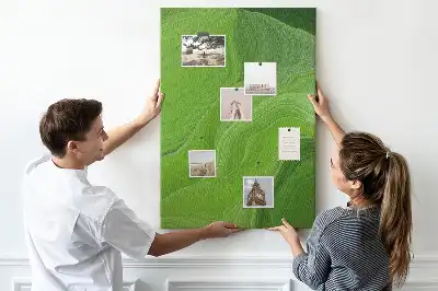 Tableau de liège décoratif Ondes abstraites