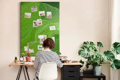 Tableau de liège décoratif Ondes abstraites