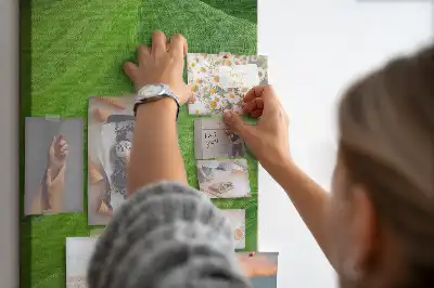 Tableau de liège décoratif Ondes abstraites