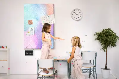 Tableau affichage liège Plumes pastel