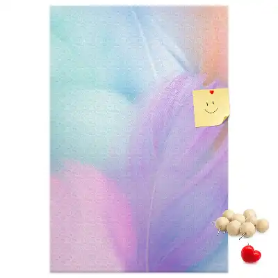 Tableau affichage liège Plumes pastel