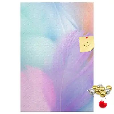 Tableau affichage liège Plumes pastel