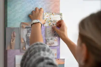 Tableau affichage liège Plumes pastel