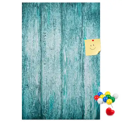 Tableau de liège décoratif en bois bleu