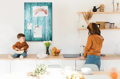 Tableau de liège décoratif Bois bleu