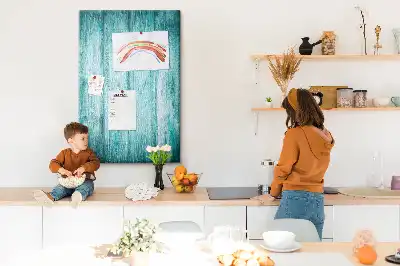 Tableau de liège décoratif Bois bleu