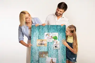 Tableau de liège décoratif Bois bleu