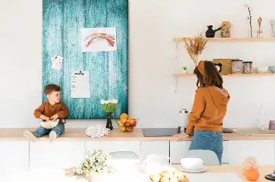 Tableau de liège décoratif Bois bleu