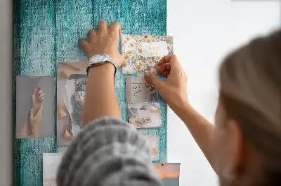 Tableau de liège décoratif Bois bleu