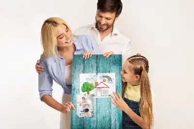 Tableau de liège décoratif Bois bleu
