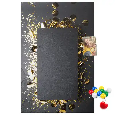 Tableau de liège décoratif Confettis dorés