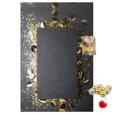 Tableau de liège décoratif Confettis dorés