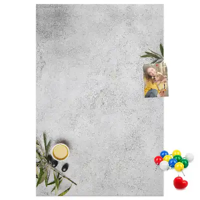 Tableau de liège décoratif Fond en béton et olives