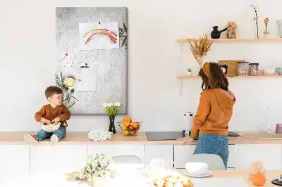 Tableau de liège décoratif Fond en béton et olives