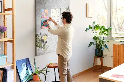 Tableau de liège décoratif Fond en béton et olives