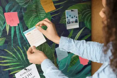 Tableau affichage liège Grandes feuilles exotiques