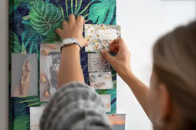 Tableau affichage liège Grandes feuilles exotiques