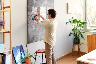 Tableau de liège décoratif Marbre sombre et profond