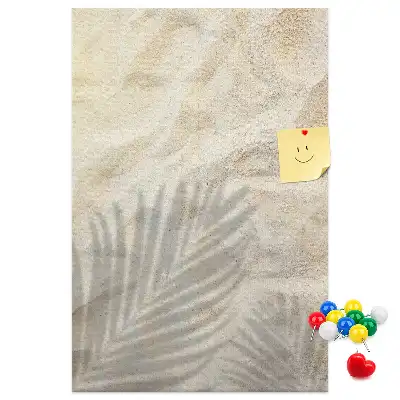 Tableau de liège décoratif motif sable de plage d'été