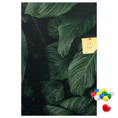 Tableau en liège avec motifs de feuillage de jungle