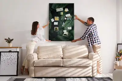 Image tableau en liège Feuilles de végétation de la jungle