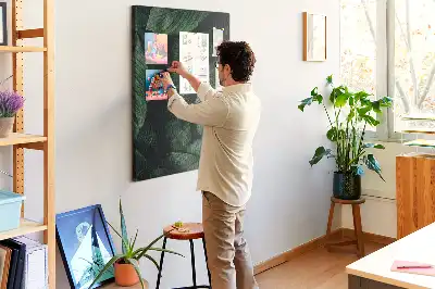 Image tableau en liège Feuilles de végétation de la jungle