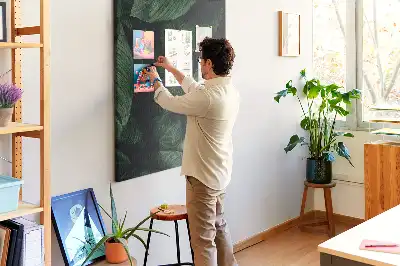 Image tableau en liège Feuilles de végétation de la jungle